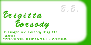 brigitta borsody business card